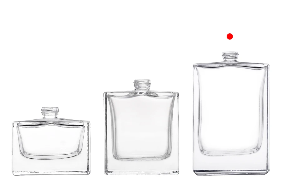 Rectangular 70ml glass perfume bottle 15/400