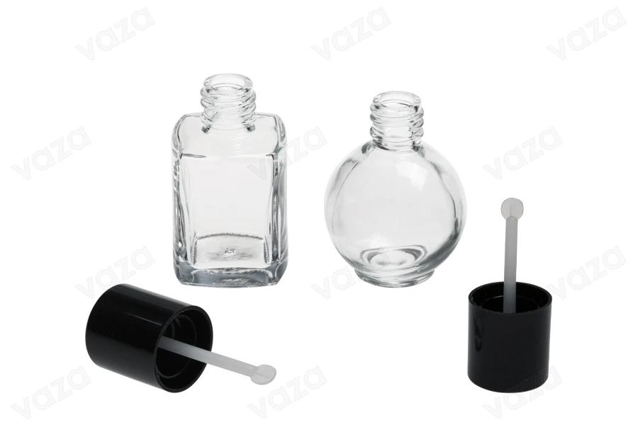 Μπουκαλάκι γυάλινο 30 ml και μαύρο καπάκι (PP18) πλαστικό με σπάτουλα για καλλυντική χρήση-εικόνα_προϊοντική