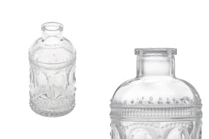 Bouteille en verre de 200 ml avec des motifs en relief-1