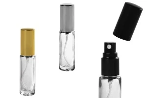 Μπουκαλάκι 6 ml γυάλινο με σπρέι και καπάκι σε διάφορα χρώματα-2