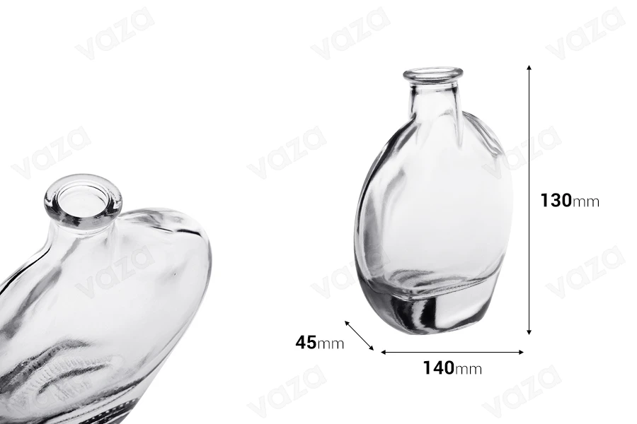 Bottiglietta ovale in vetro da 200 ml.-εικόνα_διαστάσεις