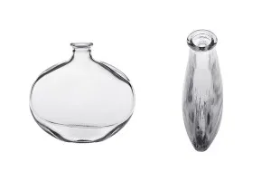 Bouteille de 200 ml en verre de forme ovale-1