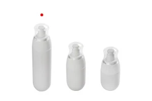 100ml PET bottle with white cream pump and transparent cap-5