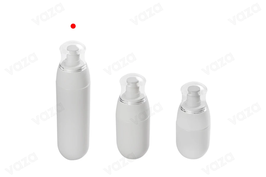 Flasche aus 100 ml Kunststoff mit Pumpe und transparentem Deckel-bildgruppe