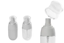 Μπουκαλάκι PET 50 ml με λευκή αντλία και διάφανο καπάκι Μπουκαλάκι PET 50 ml με λευκή αντλία και διάφανο καπάκι