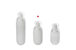 Flasche 50 ml aus Kunststoff mit Pumpe und transparentem Deckel-5