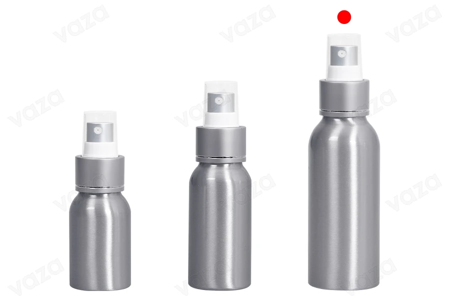 Shishe alumini 100 ml me sprej dhe kapak plastik - 10 copë-imazh_grup