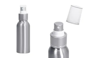 Bouteille en aluminium de 100 ml avec spray et bouchon plastique - 10 pcs-1