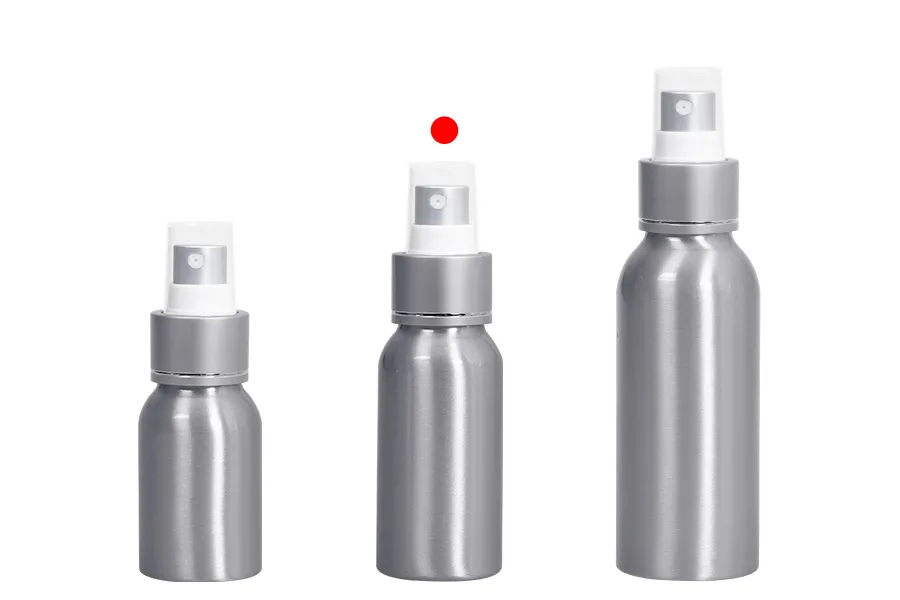 Φιάλη αλουμινίου 50 ml με σπρέι και πλαστικό καπάκι - 10 τμχ Φιάλη αλουμινίου 50 ml με σπρέι και πλαστικό καπάκι - 10 τμχ