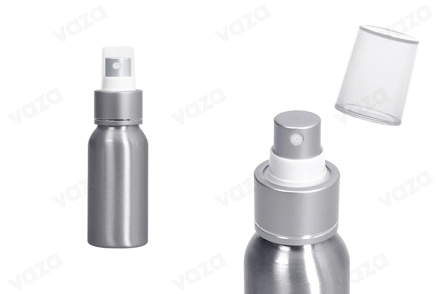 Shishe alumini 50 ml me sprej dhe kapak plastik - 10 copë-εικόνα_προϊοντική