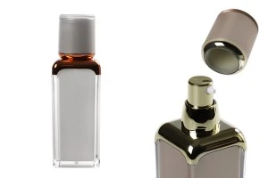 Bottilietta di lusso in acrilico airless da 30 ml con pompetta per creme e tappo.-1