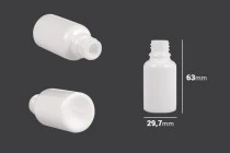 Γυάλινο μπουκαλάκι για αιθέρια έλαια λευκό 15 ml με στόμιο PP18 Γυάλινο μπουκαλάκι για αιθέρια έλαια λευκό 15 ml με στόμιο PP18