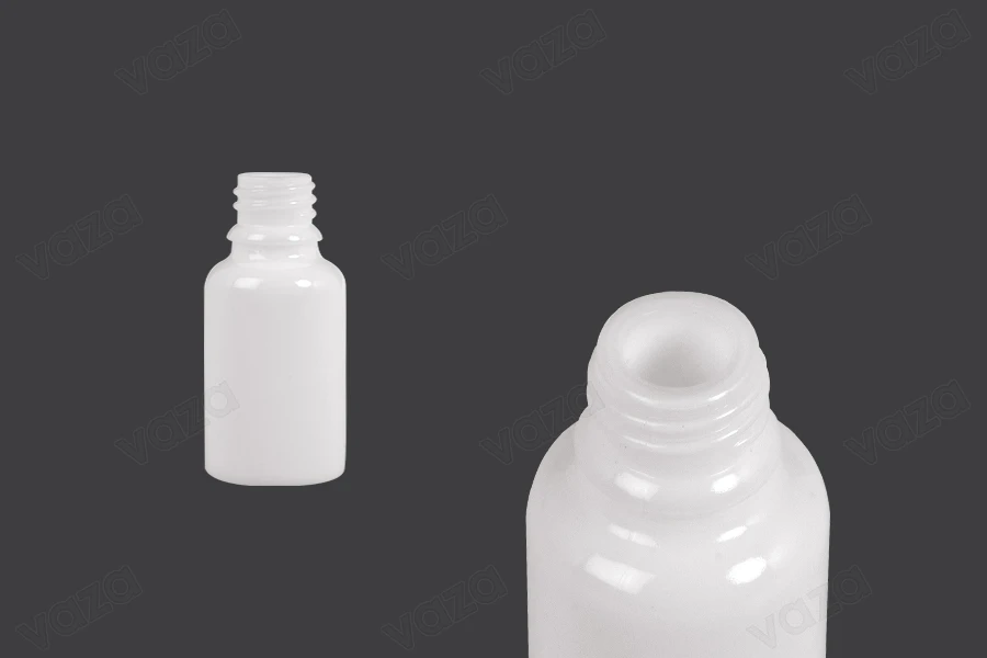 Flacon en verre pour huiles essentielles blanc de 15ml avec bouchon PP18-photo_produit