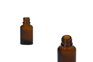 10ml oval shaped amber glass bottle for essential oils with PP18 finish-1
