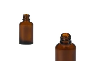 20ml oval shaped amber glass bottle for essential oils with PP18 finish-1