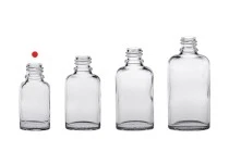 Μπουκαλάκι 10 ml για αιθέρια έλαια γυάλινο, διάφανο σε οβάλ σχήμα (PP18)