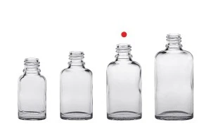 Μπουκαλάκι 30 ml για αιθέρια έλαια γυάλινο, διάφανο σε οβάλ σχήμα (PP18)-6