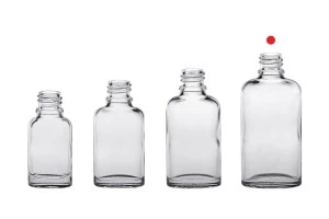 Μπουκαλάκι 50 ml για αιθέρια έλαια γυάλινο, διάφανο σε οβάλ σχήμα (PP18)-6