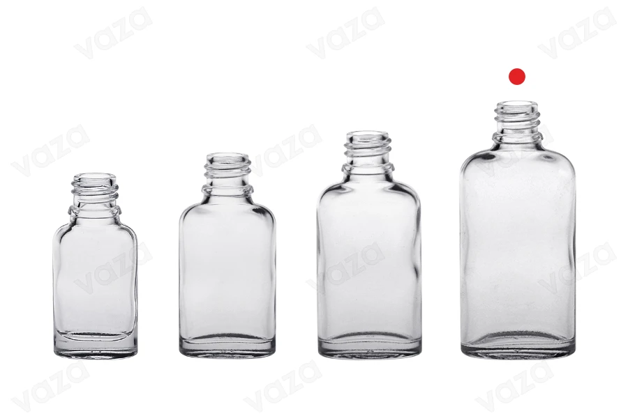 Flasche 50ml für ätherische Öle Glas, transparent in ovaler Form (PP18)-bildgruppe