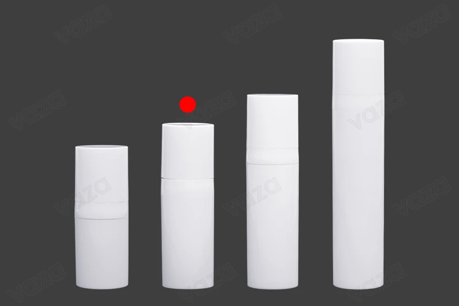 Μπουκαλάκια airless πλαστικό για κρέμα 10 ml σε λευκό χρώμα-εικόνα_σύνθεση