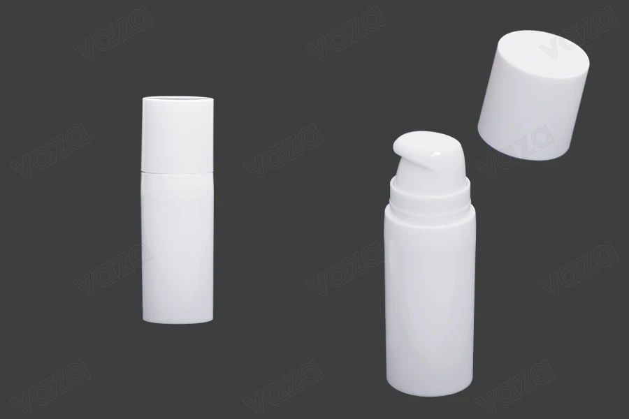 Μπουκαλάκια airless πλαστικό για κρέμα 10 ml σε λευκό χρώμα-εικόνα_προϊοντική