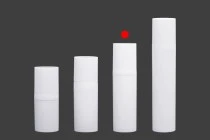Flacon plastique airless pour crème de 15 ml en couleur blanche Flacon plastique airless pour crème de 15 ml en couleur blanche