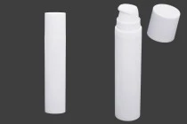 Flacon plastique airless pour crème de 20 ml en couleur blanche Flacon plastique airless pour crème de 20 ml en couleur blanche