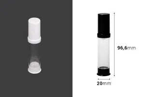 Bottiglietta Airless da 10 ml in acrilico per crema.-2