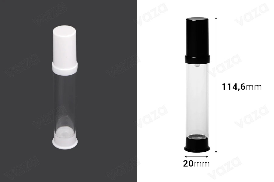Bottiglietta Airless da 15 ml in acrilico per crema.-εικόνα_διαστάσεις