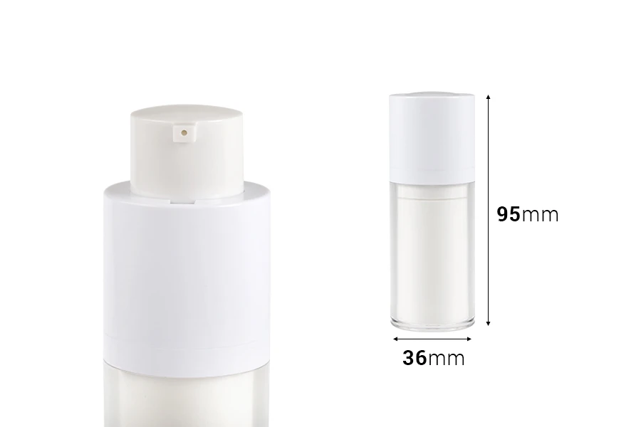 Μπουκάλι airless 15 ml για κρέμα πλαστικό με εξωτερική ακρυλική θήκη