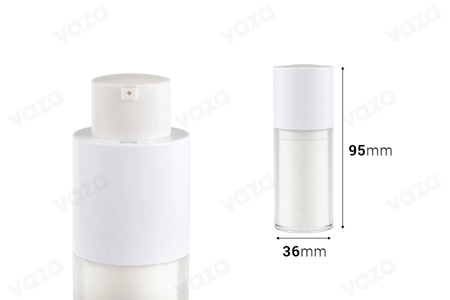 Bottiglia airless da 15 ml per crema in plastica con custodia esterna in acrilico Bottiglia airless da 15 ml per crema in plastica con custodia esterna in acrilico-εικόνα_διαστάσεις