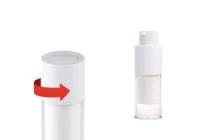 Μπουκάλι airless 15 ml για κρέμα πλαστικό με εξωτερική ακρυλική θήκη