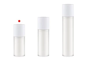 Bottiglia airless da 15 ml per crema in plastica con custodia esterna in acrilico-5