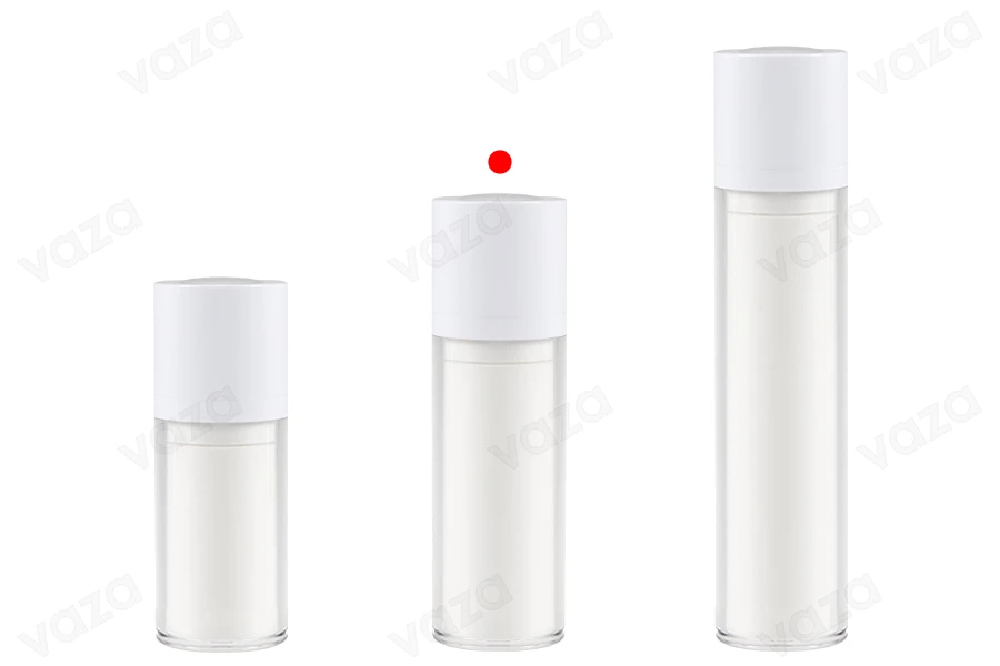 Bottiglia airless da 30 ml per crema in plastica con custodia esterna in acrilico-gruppo_immagini