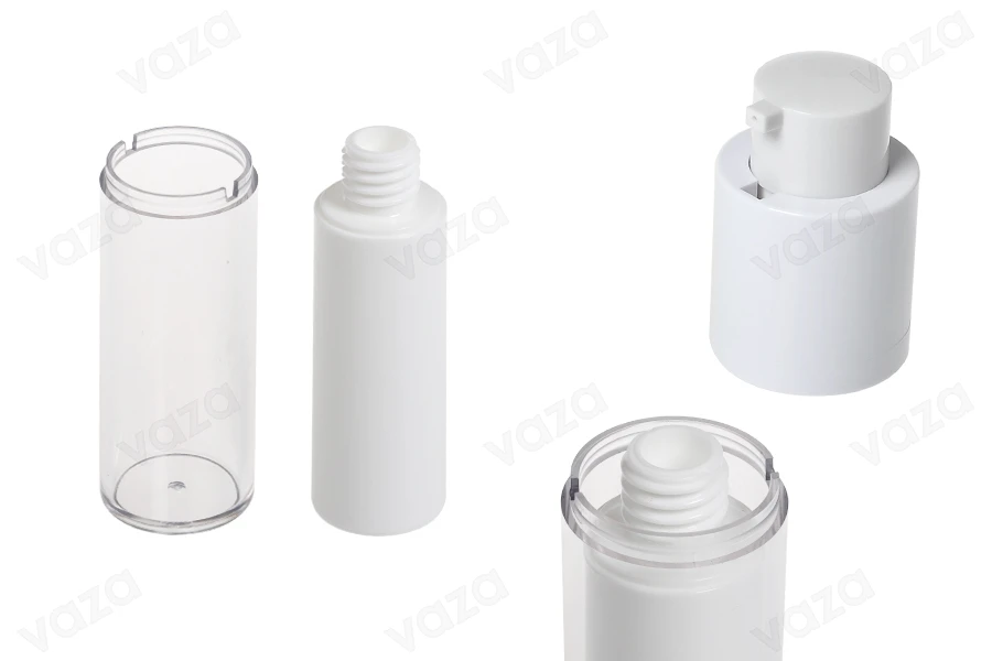 Bottiglia airless da 30 ml per crema in plastica con custodia esterna in acrilico-gruppo_immagini