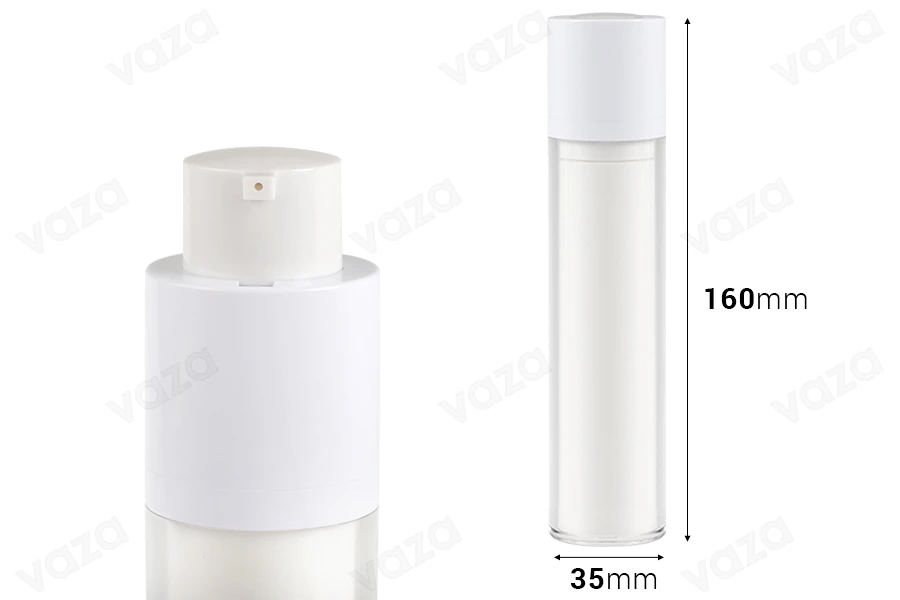 50ml plastic airless lotion cream bottle in double-layered design-image_dimensions