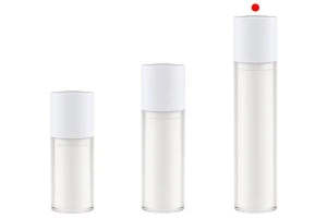 Bottiglia airless da 50 ml per crema in plastica con custodia esterna in acrilico-6
