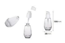 Μπουκάλι 30 ml γυάλινο με πλαστική αντλία (PP18) Μπουκάλι 30 ml γυάλινο με πλαστική αντλία (PP18)
