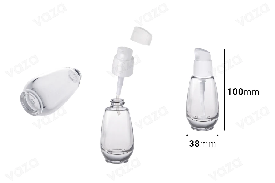 Μπουκάλι 30 ml γυάλινο με πλαστική αντλία (PP18) Μπουκάλι 30 ml γυάλινο με πλαστική αντλία (PP18)-εικόνα_διαστάσεις
