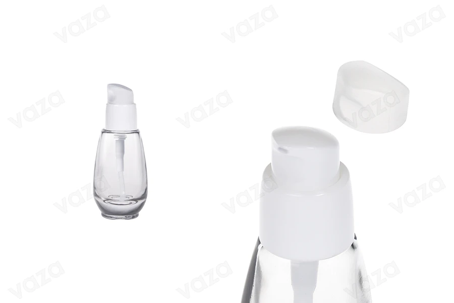 Μπουκάλι 30 ml γυάλινο με πλαστική αντλία (PP18) Μπουκάλι 30 ml γυάλινο με πλαστική αντλία (PP18)-εικόνα_προϊοντική