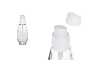 Μπουκάλι 50 ml γυάλινο με πλαστική αντλία (PP18)-1