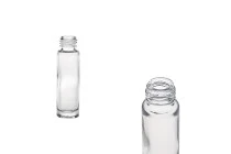 Flacon en verre cylindrique 10 ml PP16 de couleur transparente
