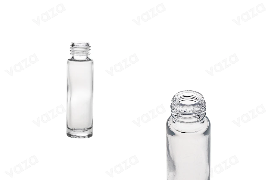 Zylindrische Glasflasche 10 ml PP15 in transparenter Farbe-produktbild