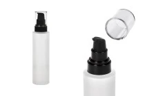 150 ml sandgestrahlte Glasflasche mit schwarzer Kunststoffpumpe (PP 24) und transparentem Verschluss 150 ml sandgestrahlte Glasflasche mit schwarzer Kunststoffpumpe (PP 24) und transparentem Verschluss