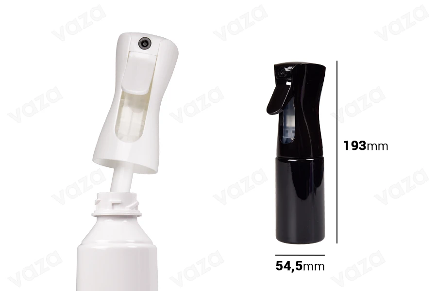 Μπουκάλι ψεκασμού 200 ml, πλαστικό και επαναγεμιζόμενο σε διάφορα χρώματα Μπουκάλι ψεκασμού 200 ml, πλαστικό και επαναγεμιζόμενο σε διάφορα χρώματα-εικόνα_διαστάσεις