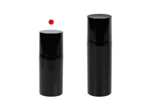 30ml Airless-Flasche (PET) mit Cremepumpe in schwarzer Farbe - 12 Stk-3