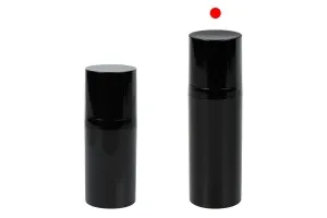 Flacon airless de 50 ml (PET) avec pompe à crème en couleur noire - 12 pcs-3
