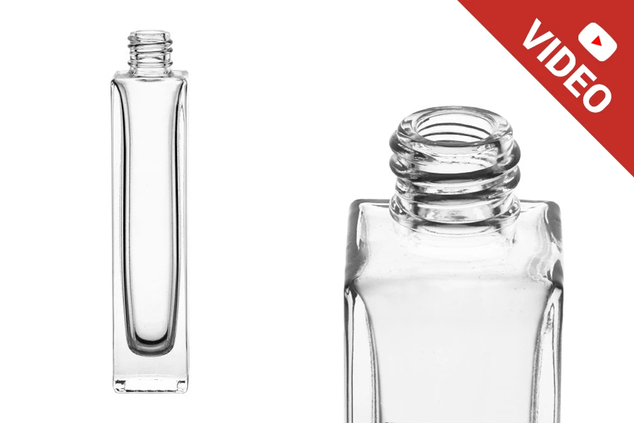 Φιάλη αρωμάτων 50 ml γυάλινη με τετράγωνο σώμα 18/415