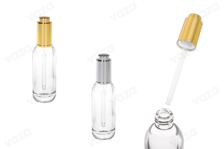15ml Glasflasche mit Tropfer und Verschluss mit Knopf-produktbild