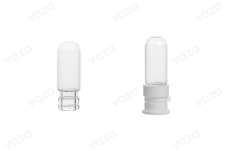 Φιαλίδιο 2 ml γυάλινο, με πλαστικό καπάκι ασφαλείας για δειγματισμό, φάρμακα και ομοιοπαθητικά - 25 τμχ-εικόνα_προϊοντική